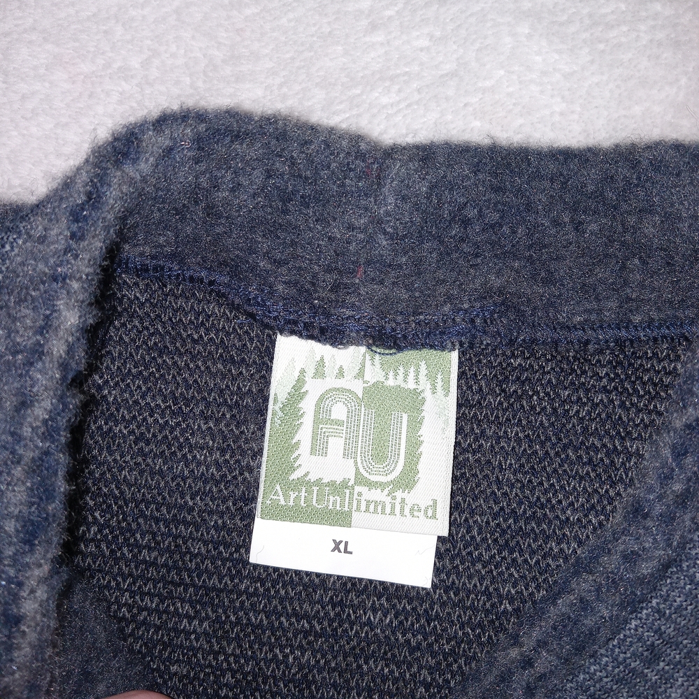 Vintage Art Unlimited Wolf Sweater Made in USA Wildlife Embroidered Crewneck 90s - Picture 6 of 11